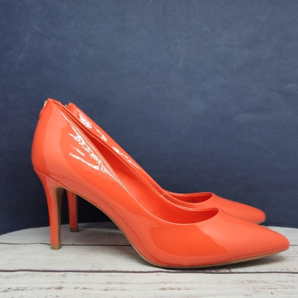 Karl Lagerfeld | EUC Orange Pumps Heels Size 6.5 - Picture 1 of 10